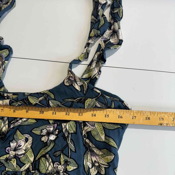 Free People Dear You Mini Dress Ruffle Floral Small Low Back Boho Southern Belle - Picture 15 of 15